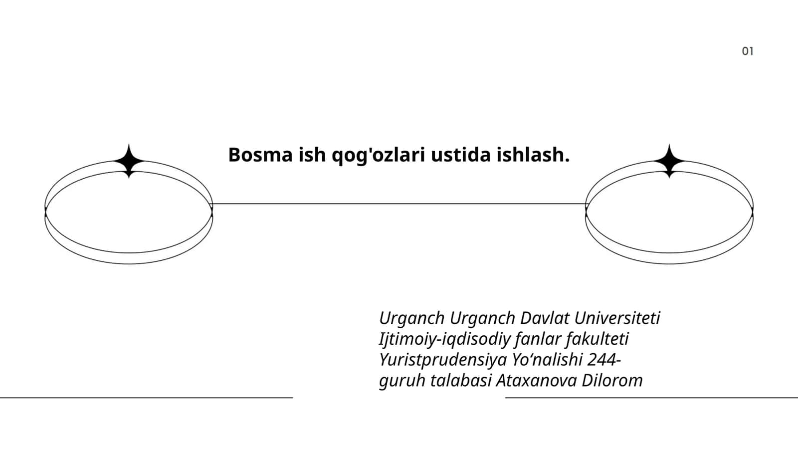 Bosma ish qog'ozlari ustida ishlash 1