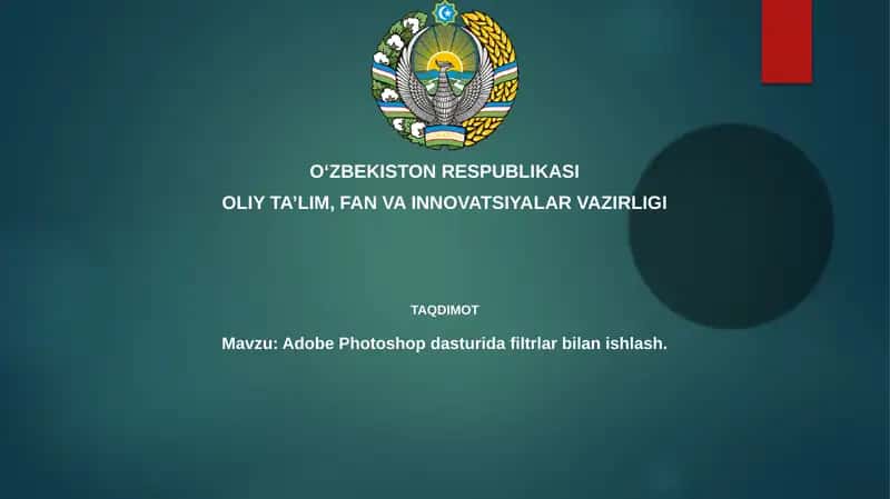 Adobe Photoshopdasturidafiltrlarbilanishlash 1