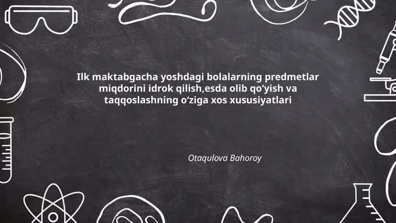 Predmetlarni tan olish 1