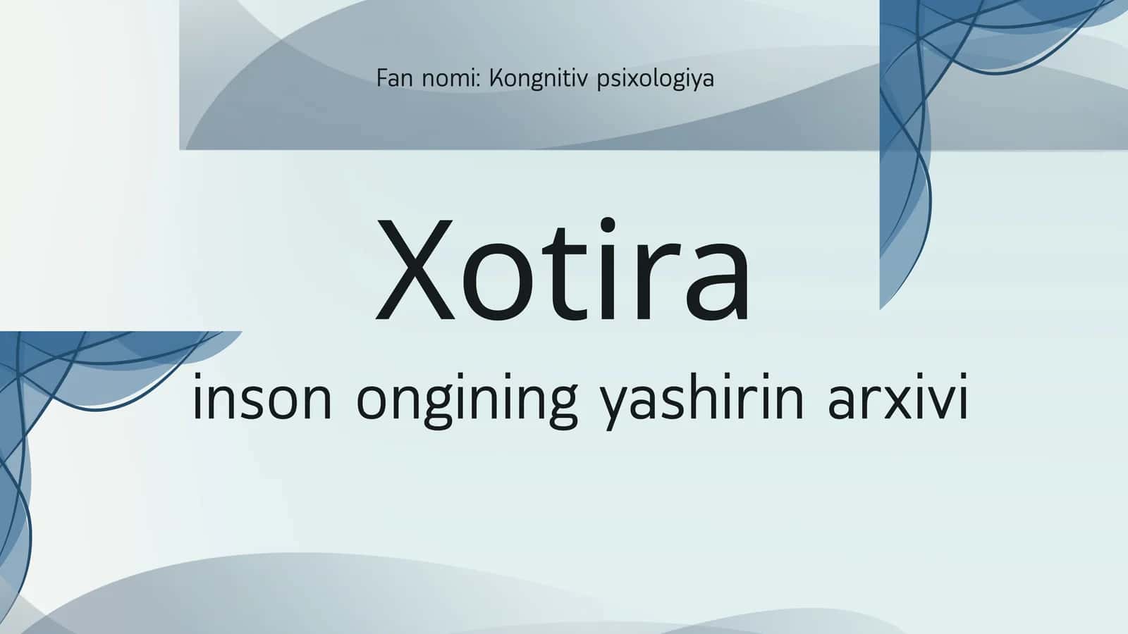 Xotira 1