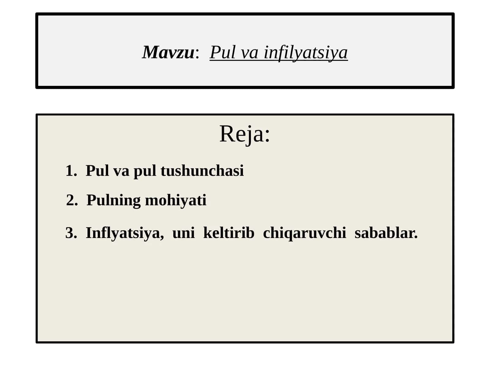 Pul va Pul Tushunchasi 1