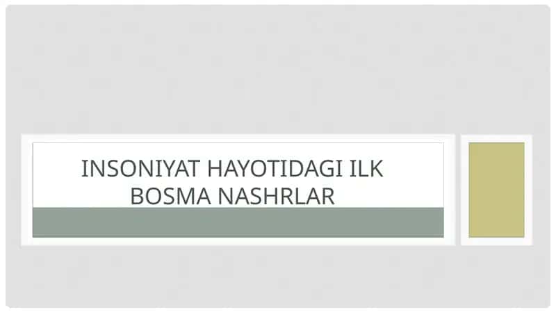 Gazeta Tarixi Haqida Umumiy Ma’lumot 1