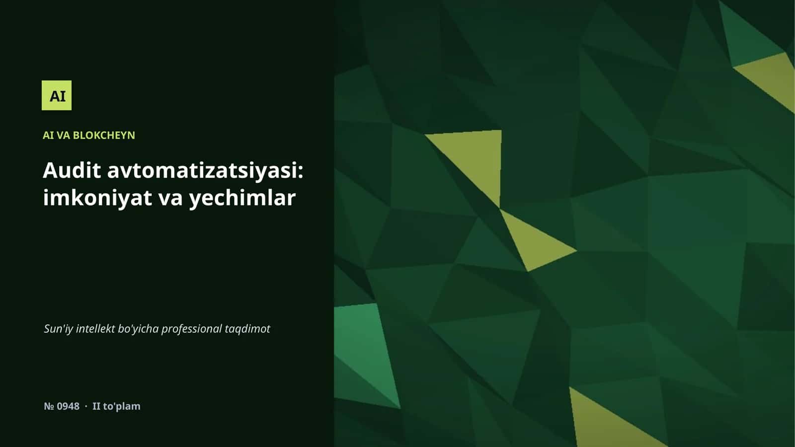 Audit avtomatizatsiyasi: imkoniyat va yechimlar 1