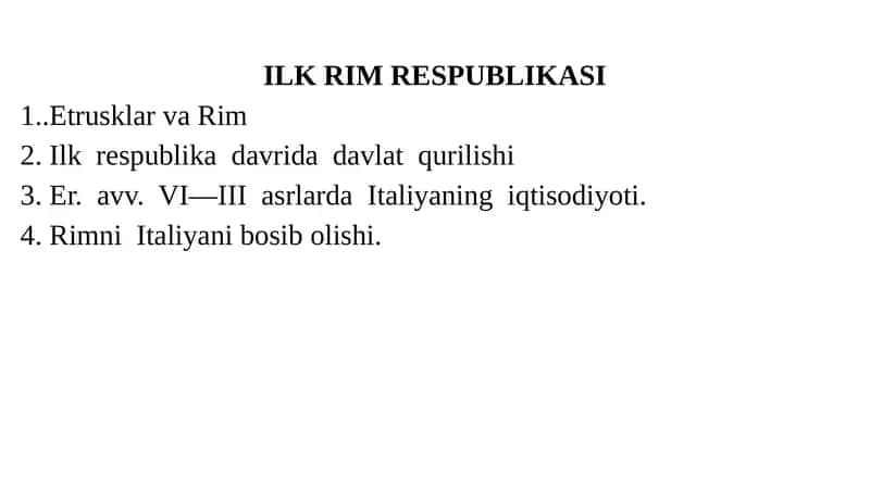 Etrusklar va Rim 1
