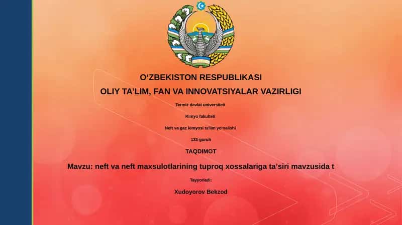 Neft va neft mahsulotlarining tuproqqa ta'siri 1