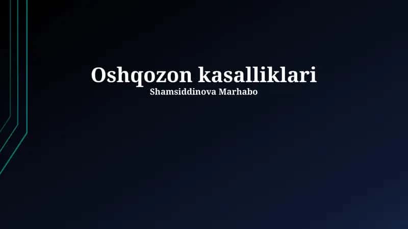 Oshqozon kasalliklari 1