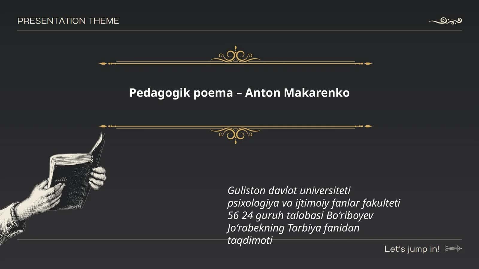 Pedagogik poema – Anton Makarenko 1
