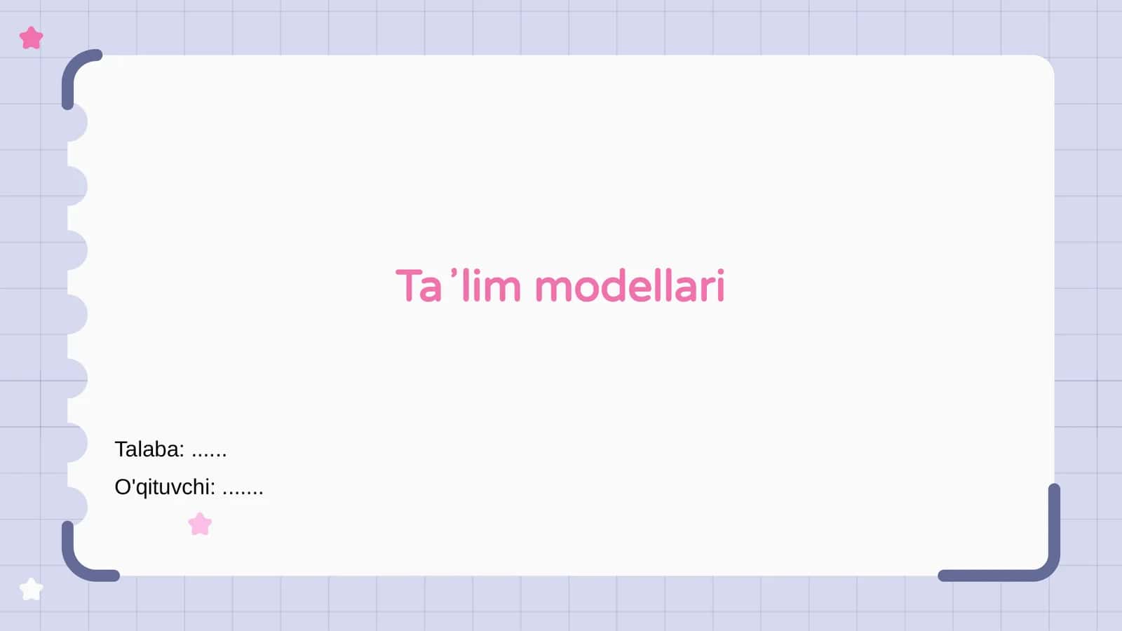 Taʼlim modellari 1