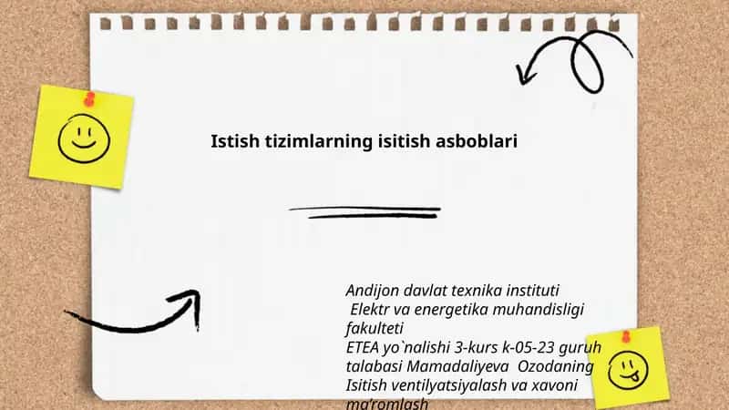 Istish tizimlarning isitish asboblari 1