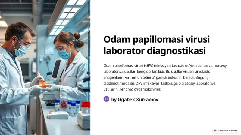 Odam papillomasi virusi laborator diagnostikasi 1