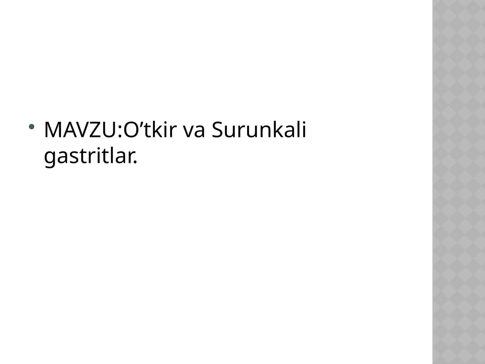 O'tkirva Surun Kaligastritlar 1