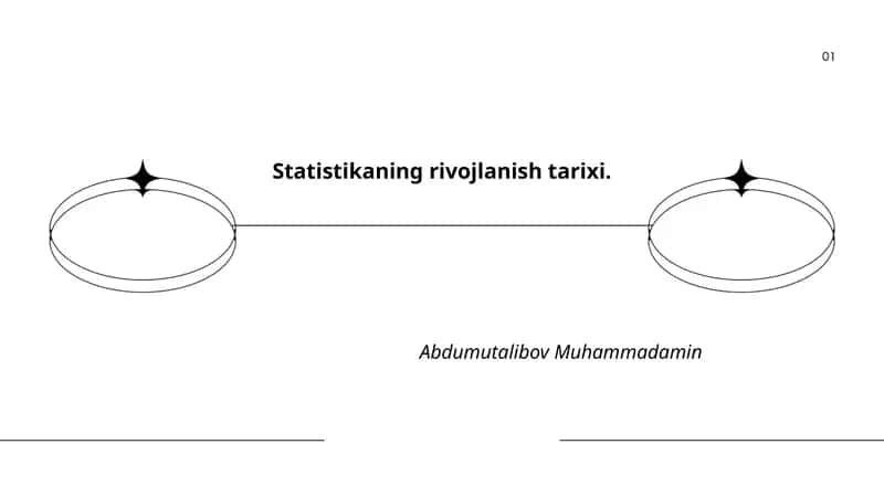 Statistikaning rivojlanish tarixi 1