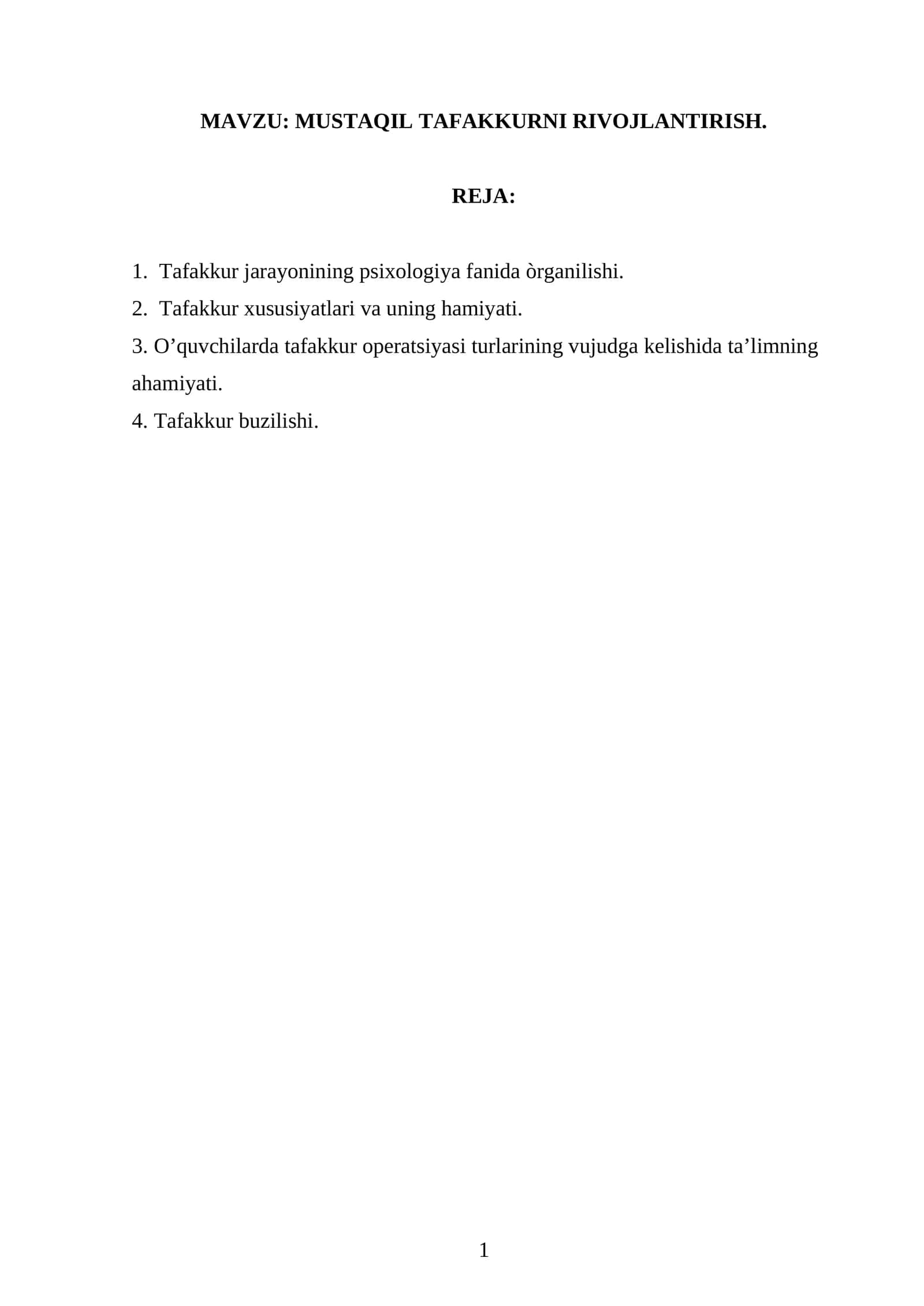MUSTАQIL TАFАKKURNI RIVОJLАNTIRISH 1
