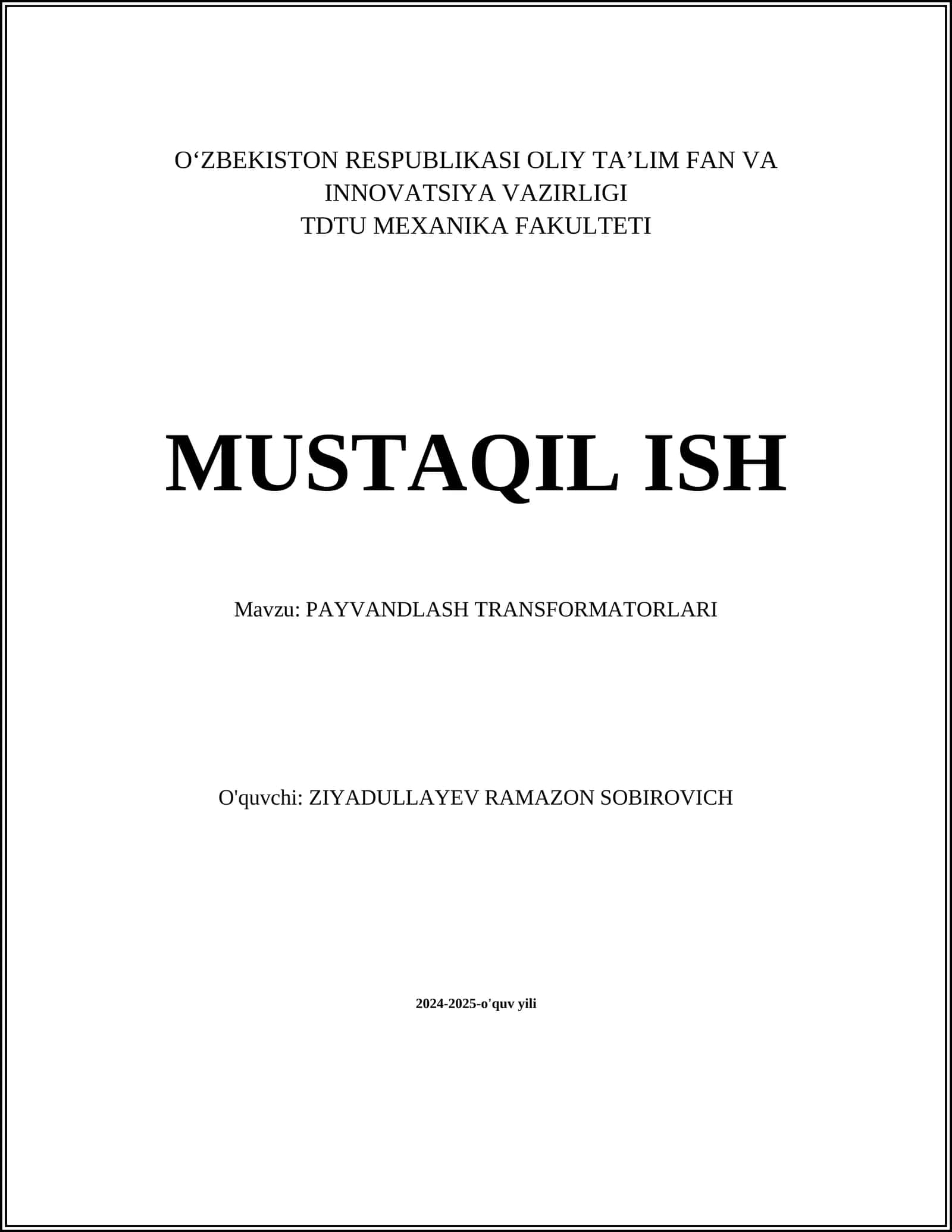 PAYVANDLASH TRANSFORMATORLARI 1