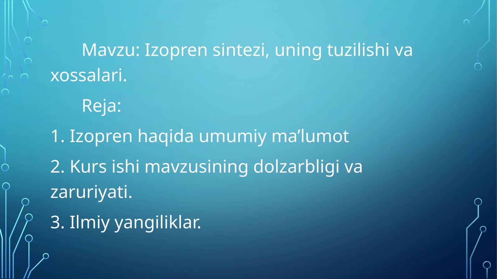 Izoprensintezi,uningtuzilishivaxossalari 1
