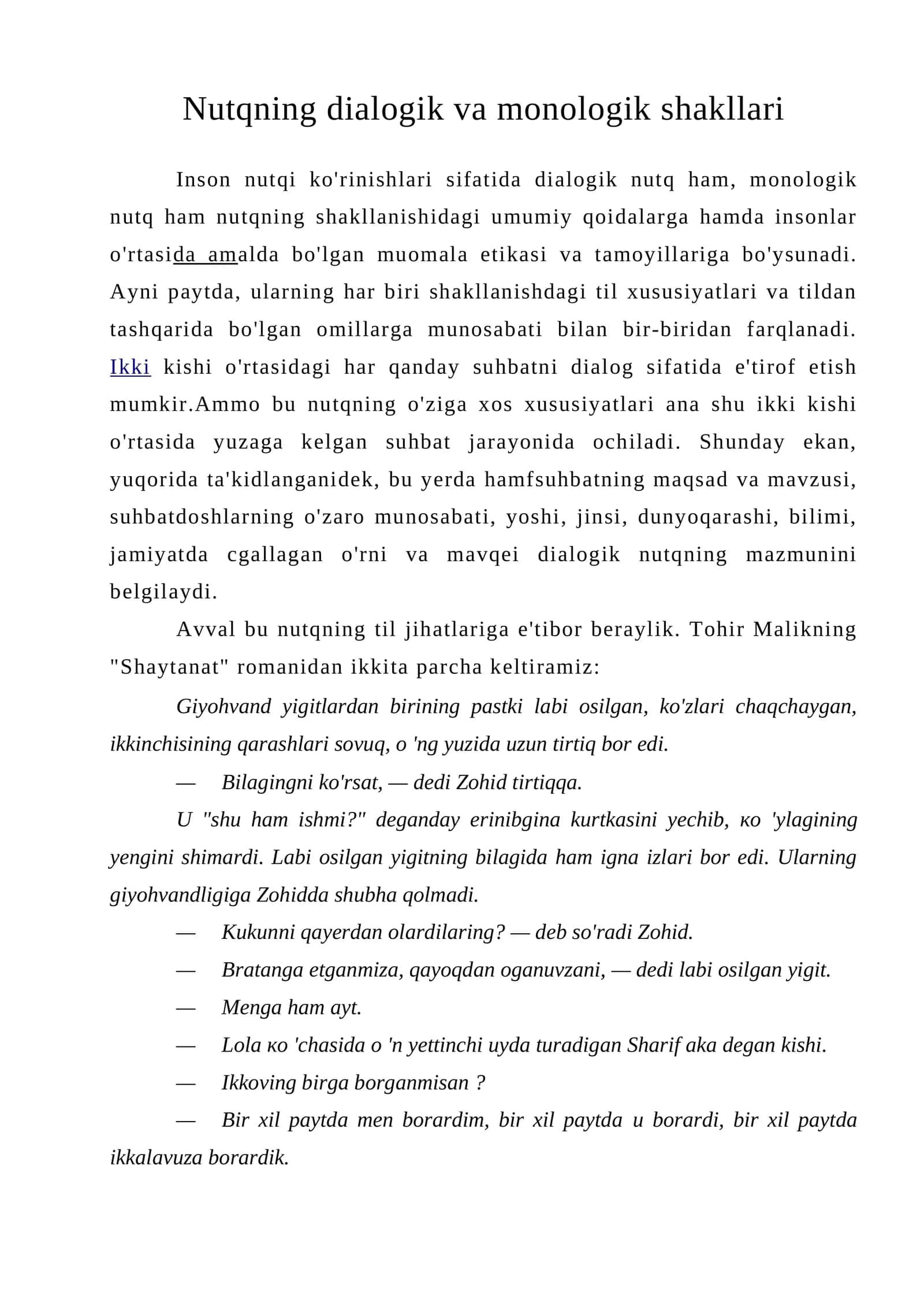 Nutqning dialogik va monologik shakllari 1