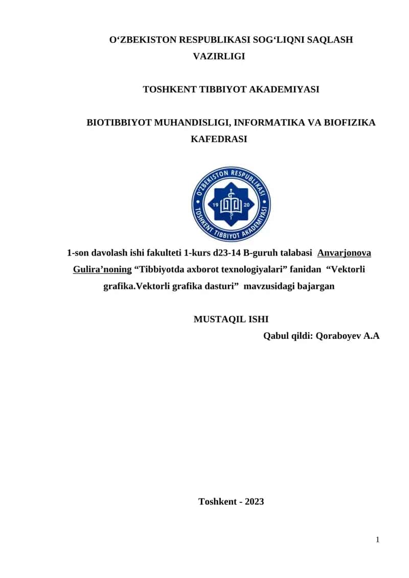 Vektorli grafika.Vektorli grafika dasturi 1