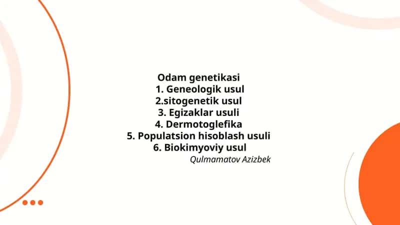 Odam genetikasi 1