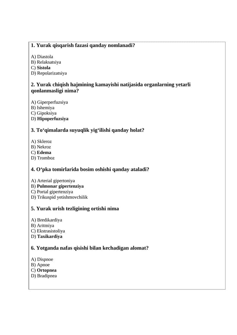 Yurak to‘qimasining asosiy tuzilishi va normal faoliyati 1
