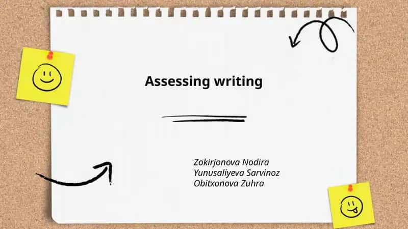 Assessing writing 1