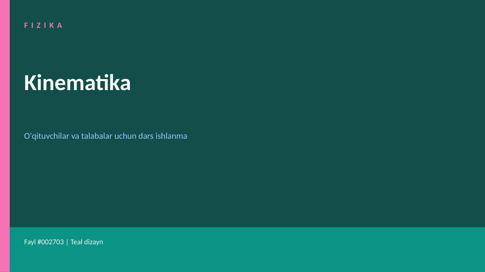 Kinematika 1