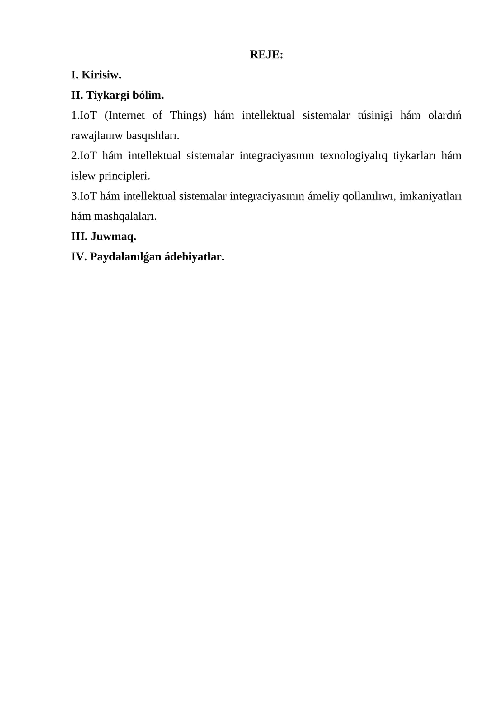 IoT (Internet of Things) hám intellektual sistemalar 1