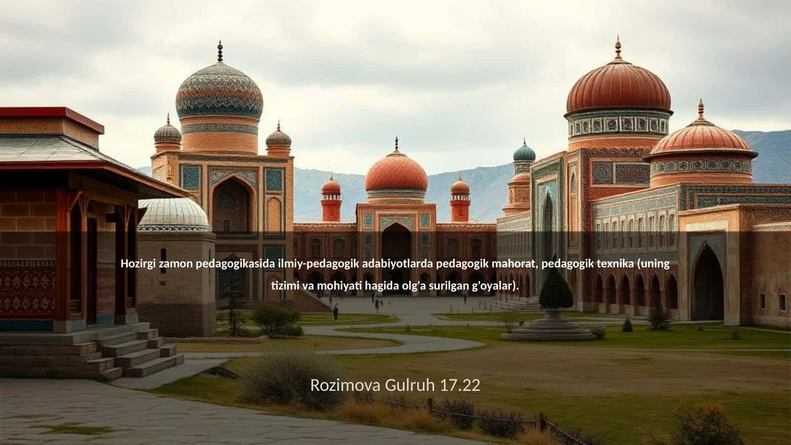 Pedagogik mahorat va texnika o'rtasidagi bog'liqlik 1