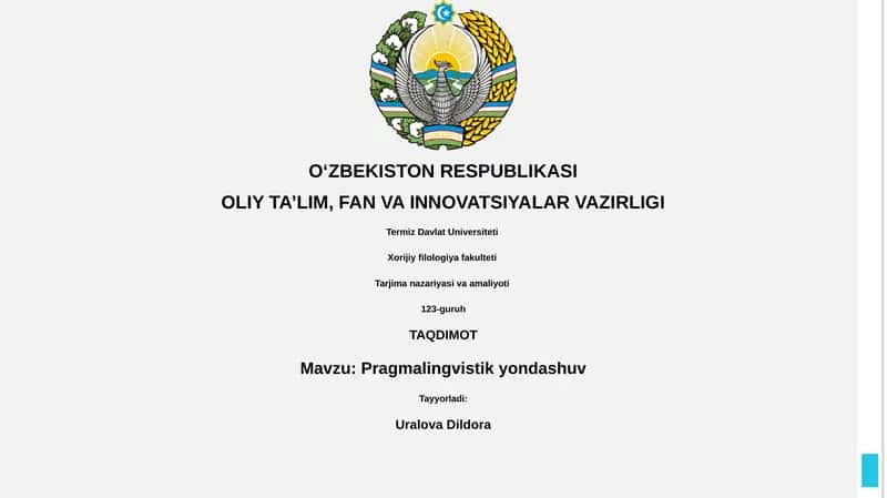 Pragmalingvistik yondashuv 1