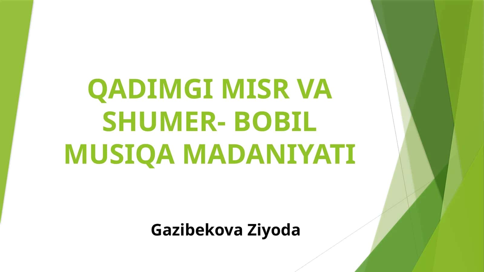 QADIMGI MISR VA SHUMER- BOBIL MUSIQA MADANIYATI 1