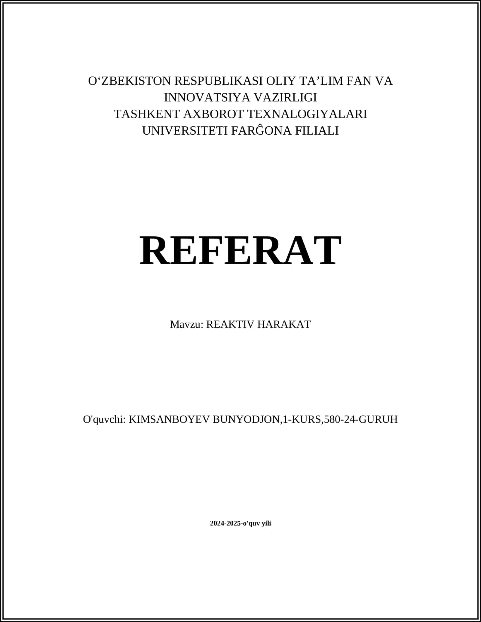 REAKTIV HARAKAT 1