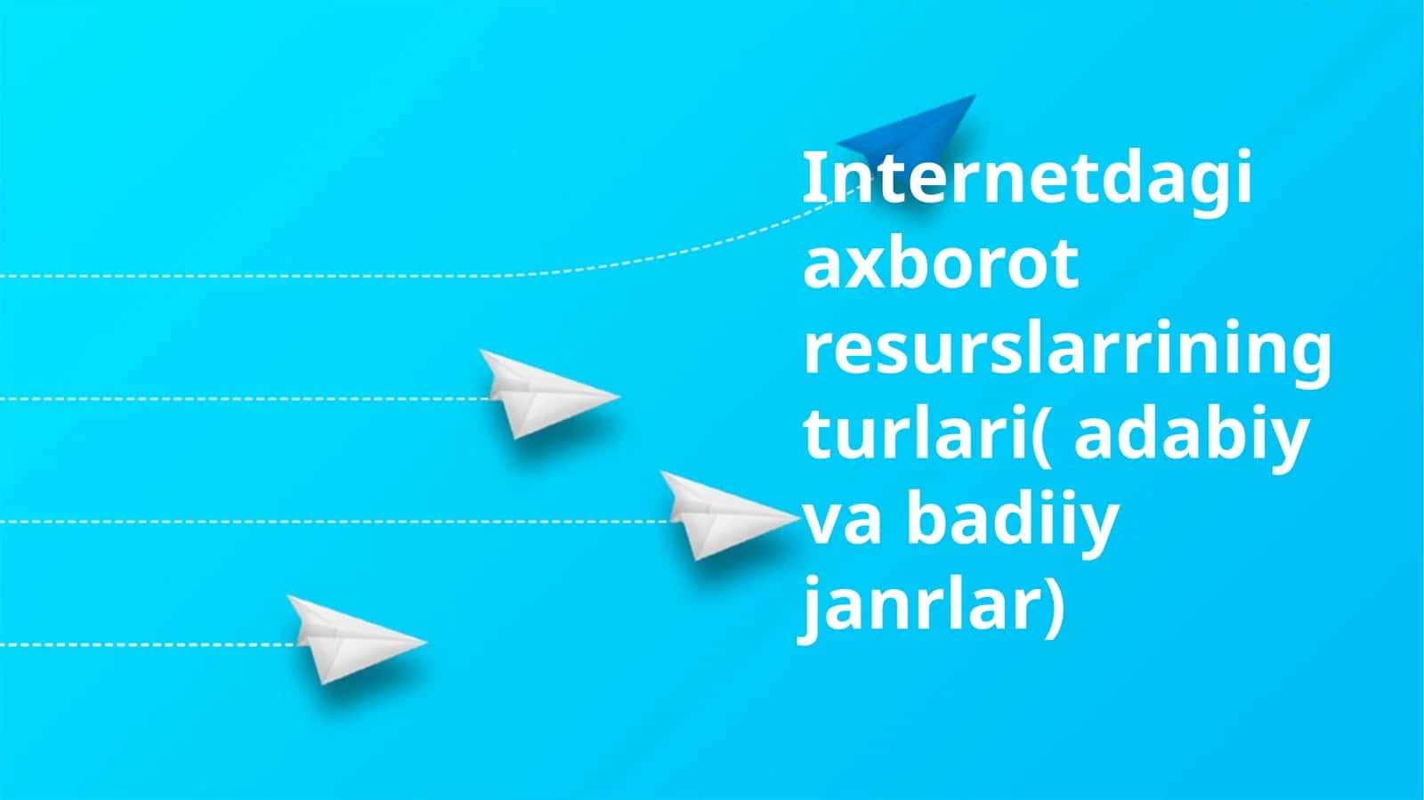 Internetdagi axborot resurslarrining turlari( adabiy va badiiy janrlar) 1