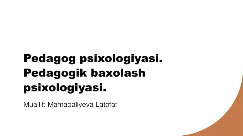 Pedagogik Psixologiyaga Kirish 1