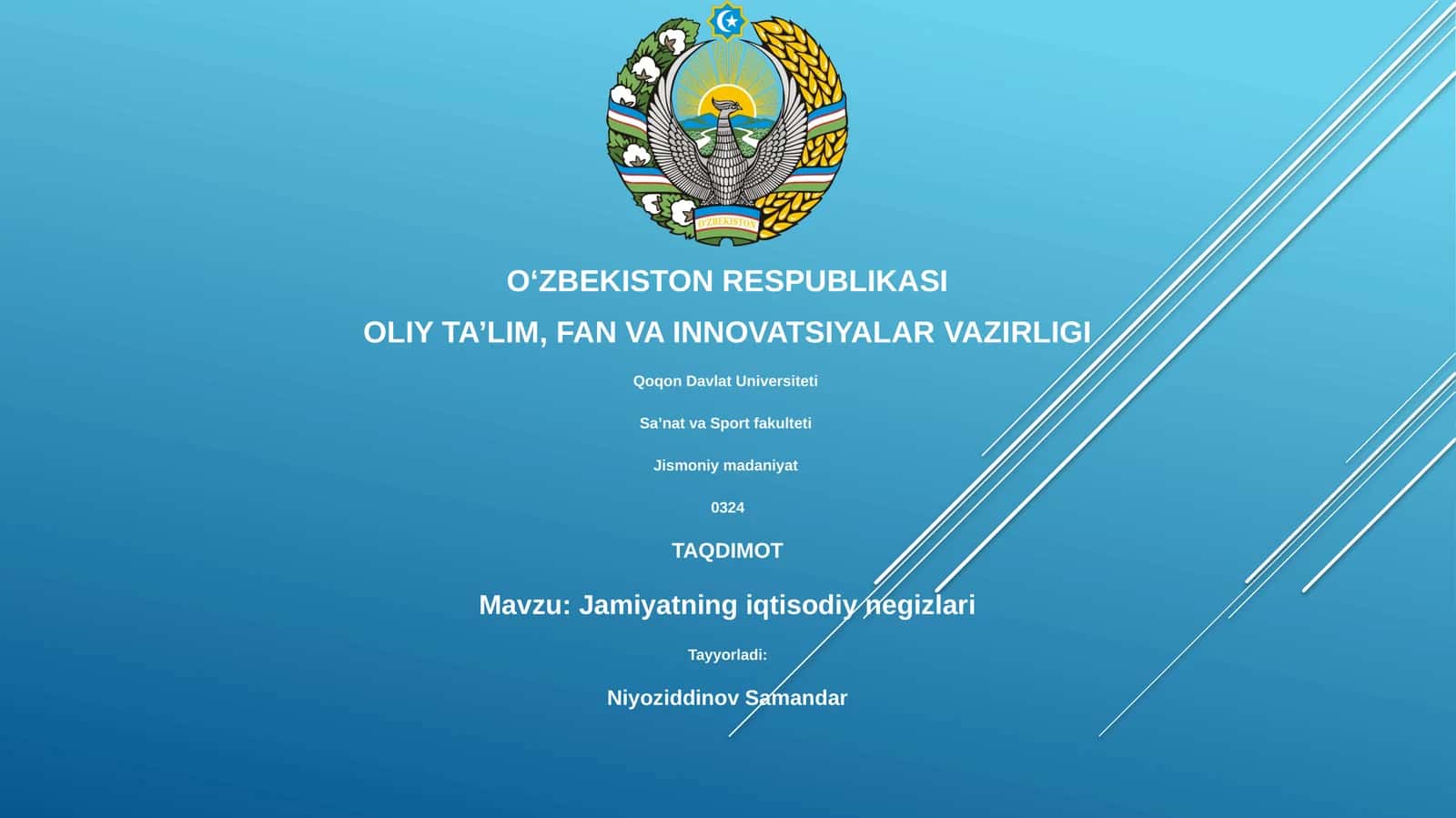 Jamiyatning iqtisodiy negizlari 1
