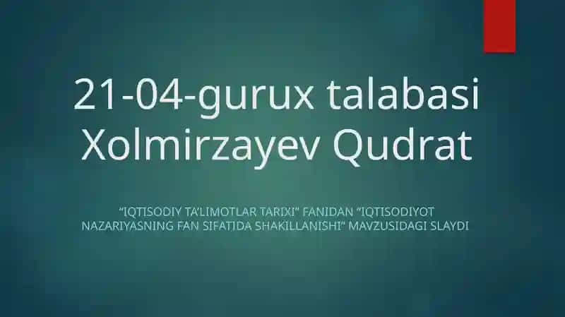 Iqtisodiyot nazariyasi