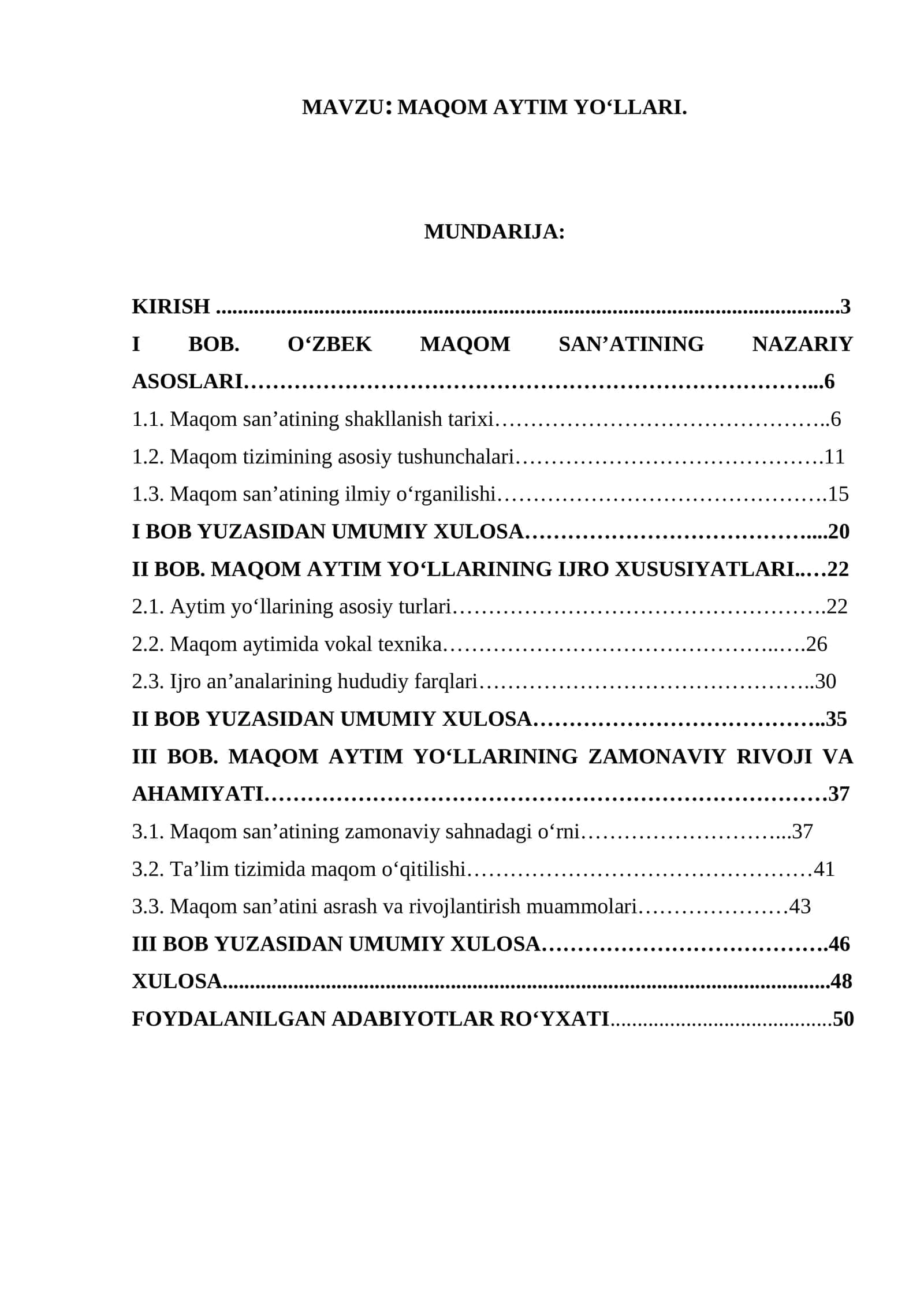 MAQOM AYTIM YO‘LLARI. 1