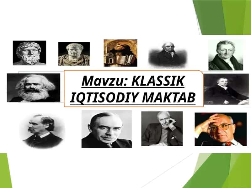 KLASSIK IQTISODIY MAKTAB 1