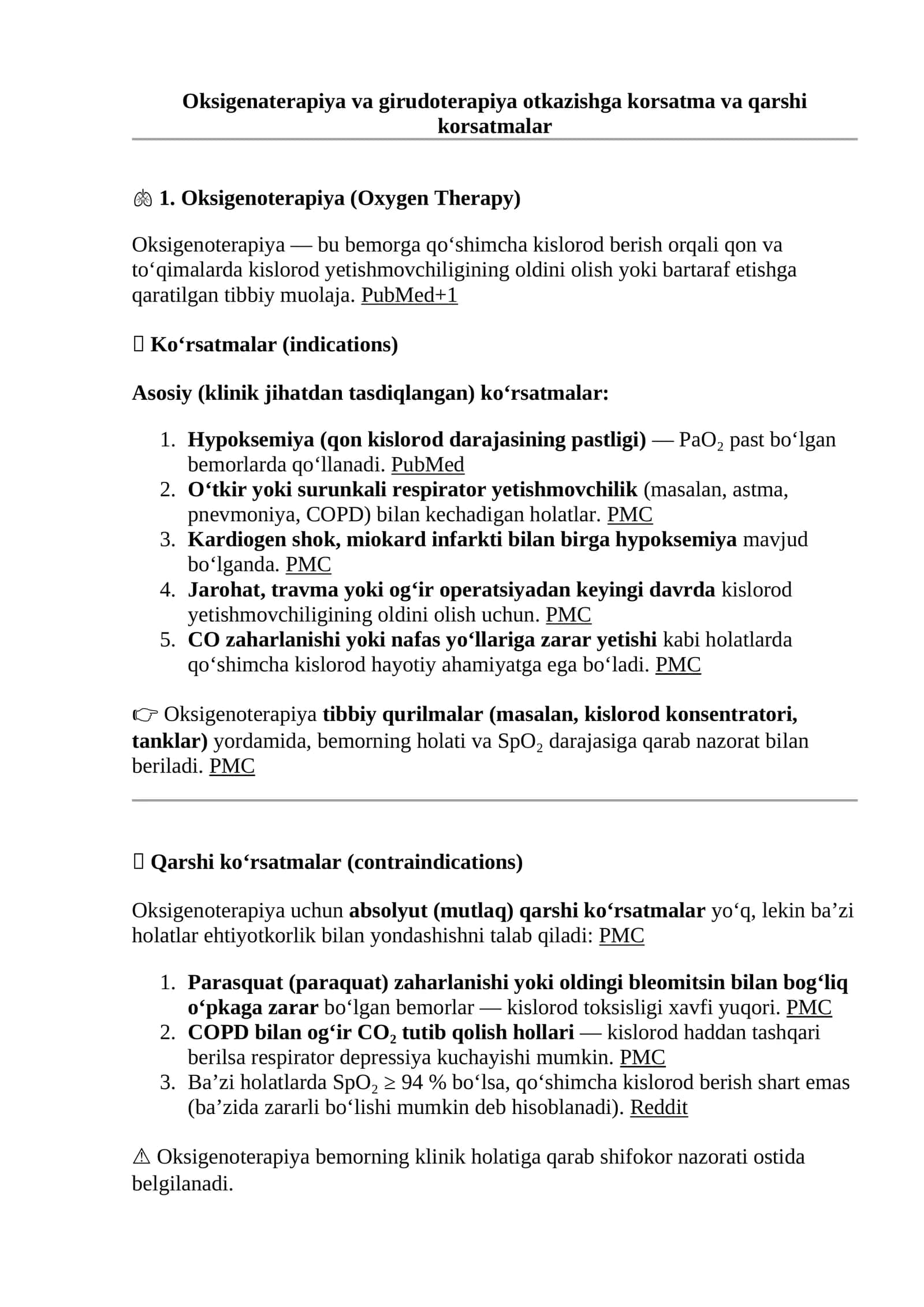 Oksigenoterapiya (Oxygen Therapy) 1