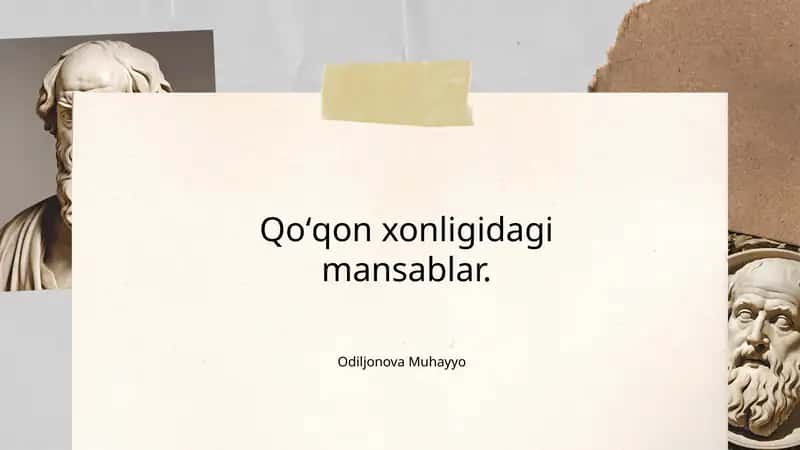 Qoʻqon xonligidagi mansablar 1