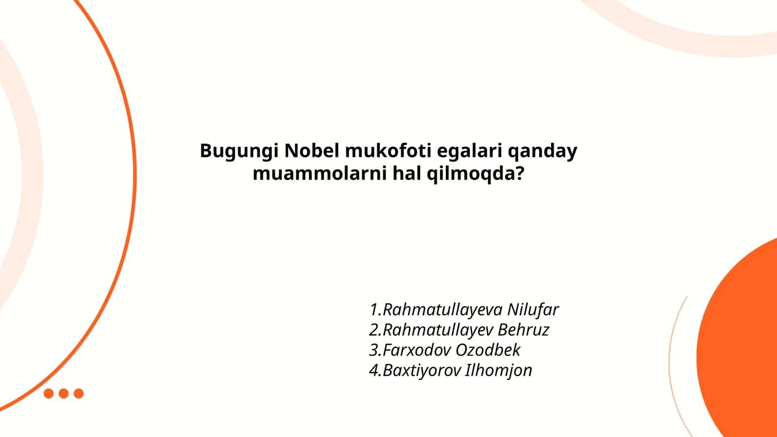 Iqlim o'zgarishi va Nobel mukofoti egalarining yechimlari 1