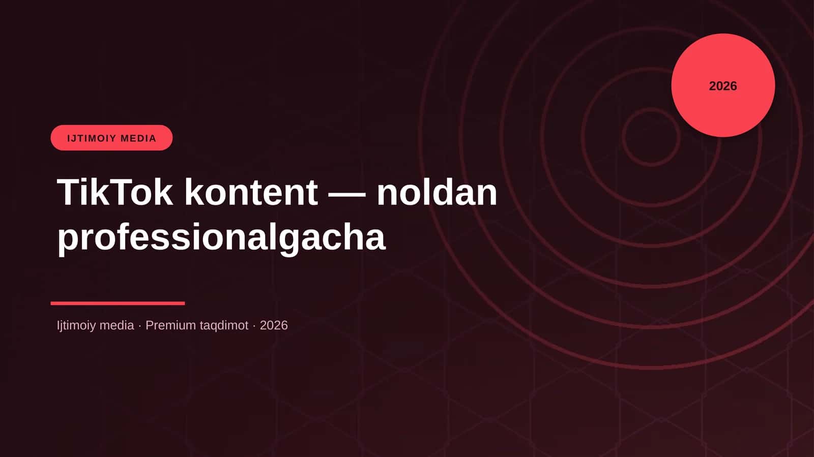 TikTok kontent — noldan professionalgacha 1
