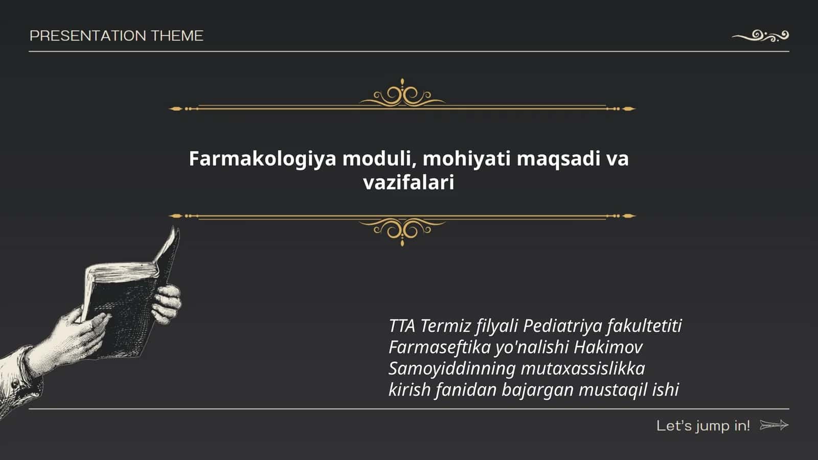 Farmakologiya moduli, mohiyati maqsadi va vazifalari 1