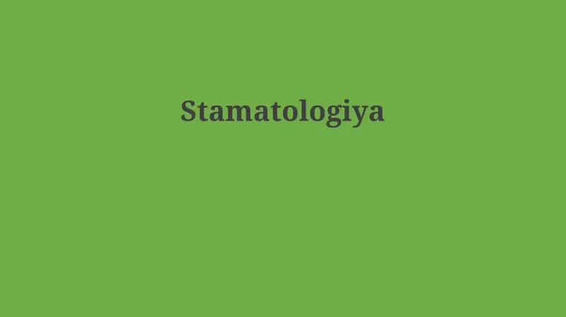 Stomatologiya 1