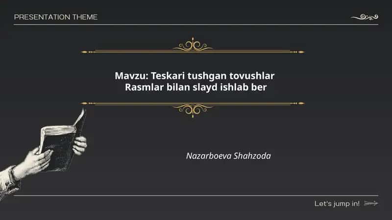 Teskari tushgan tovushlar 1