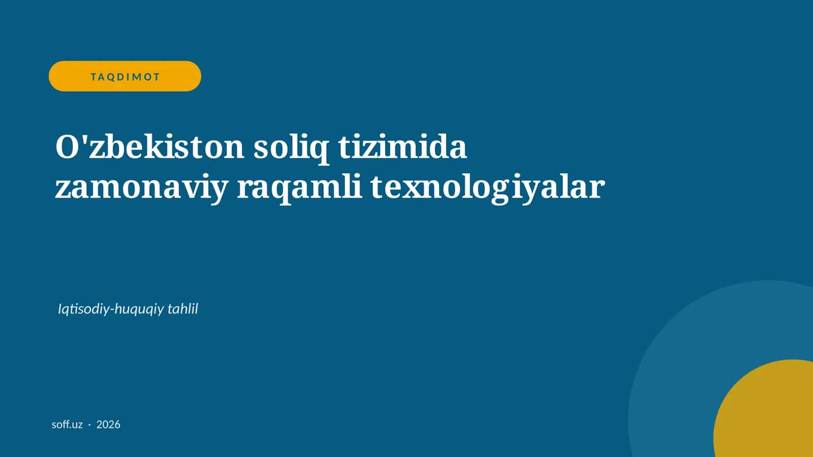Zamonaviy raqamli texnologiyalar 1