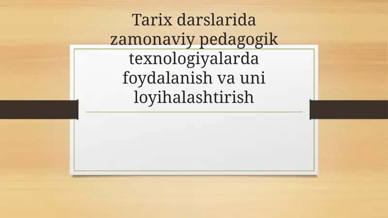 Zamonaviy pedagogik texnologiyalar 1