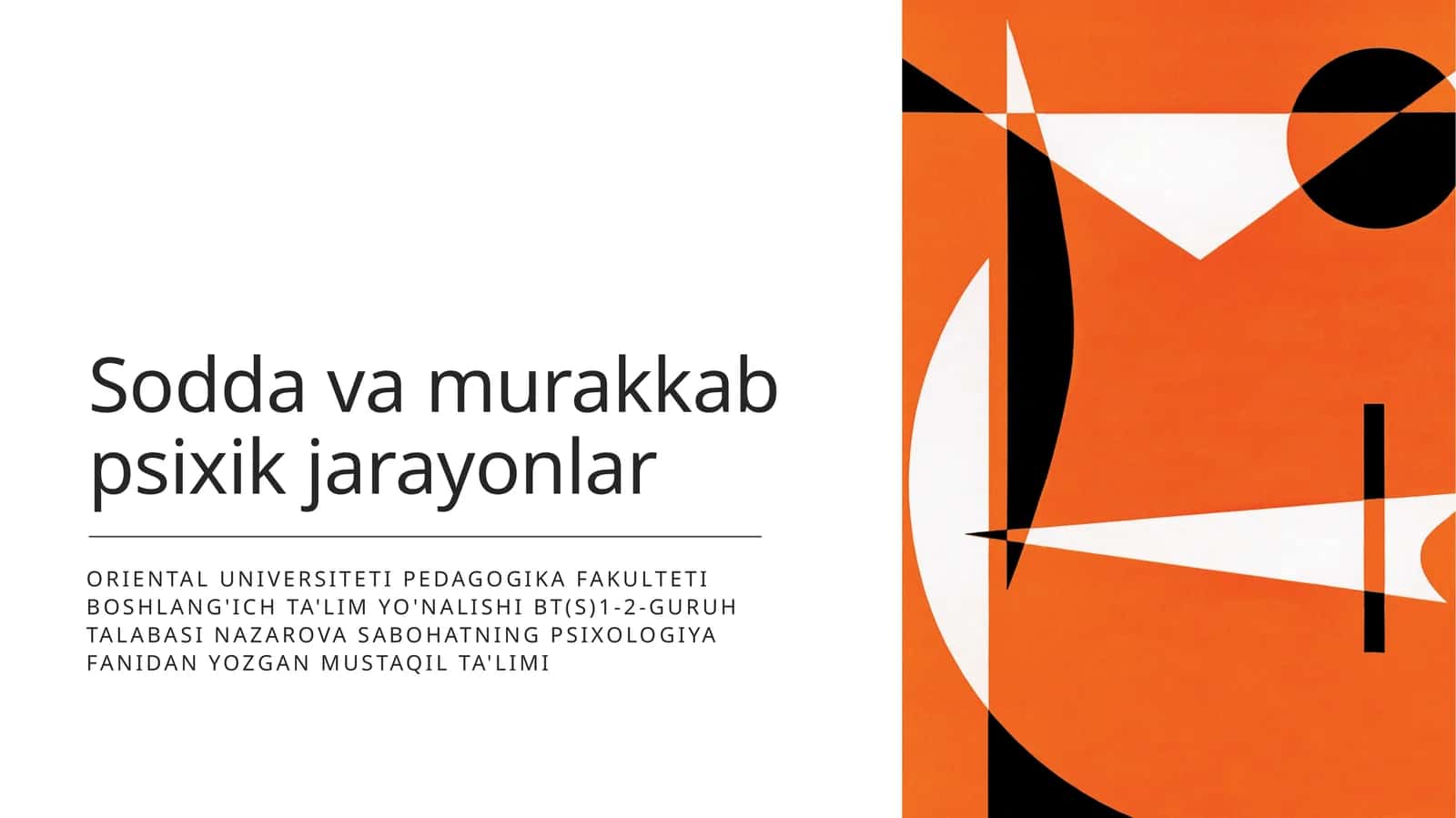 Psixik jarayonlar 1