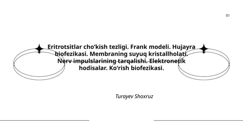 Eritrotsitlar choʻkish tezligi 1