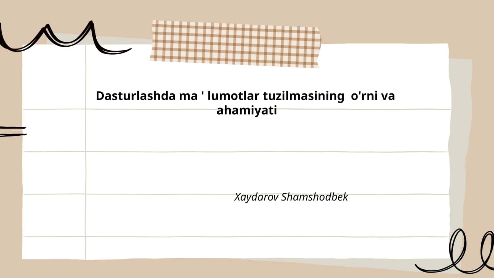 Ma'lumotlar tuzilmasi tushunchasi 1