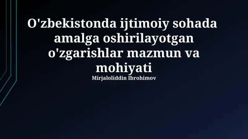 Ta'lim va sog'liqni saqlash sohasidagi islohotlar 1