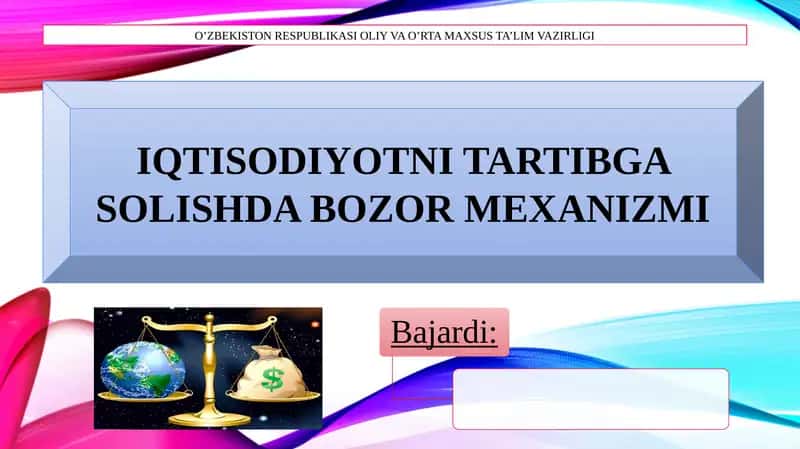 Bozor Mexanizmi 1